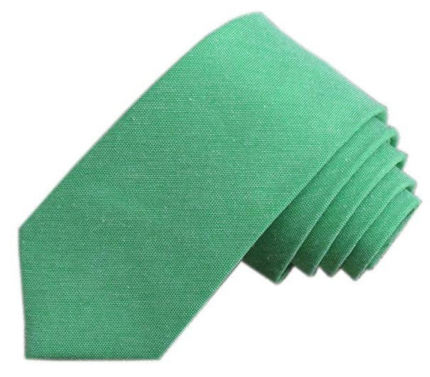 6cm Solid Color Cotton And Linen Men's Casual Narrow Tie