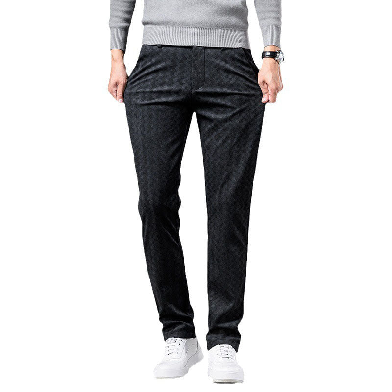 Freizeithose Herren Hohe Taille Locker Gerade Bedruckte Cordhose Für Junge Und Mittlere Altersgruppen