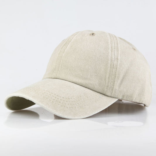 Washed Solid Color Light Board Baseball Cap For Women