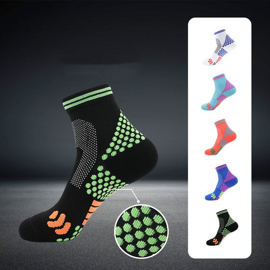 Professionelle Sport-Kompressions-Fahrradsocken mit Handtuchunterseite für Herren