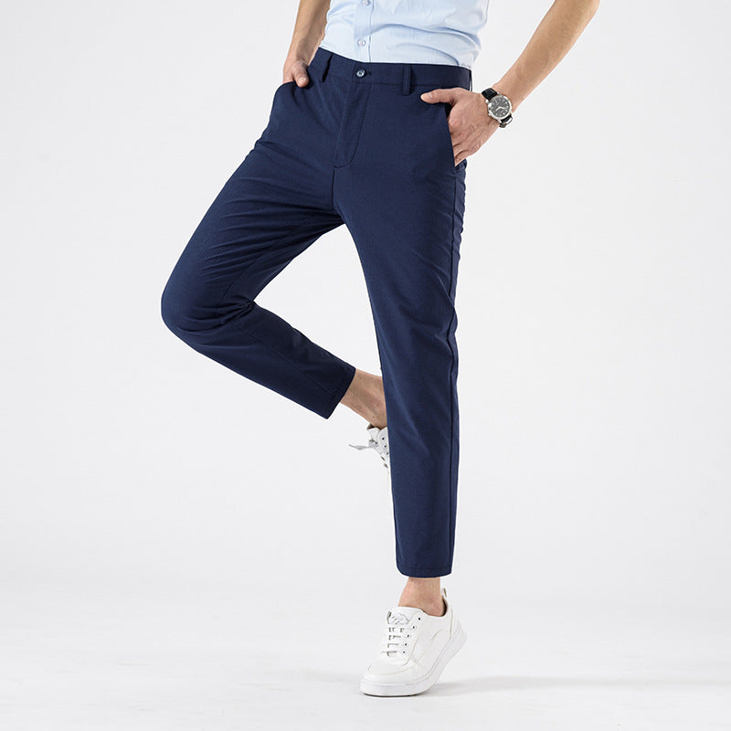 Casual Cropped Pants Herren Frühling und Herbst Slim Fit Skinny Business Herren Anzughose Korean Fashion