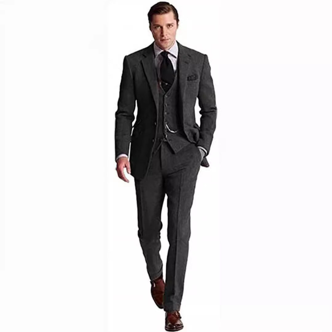 Slim Fit Business-Bankettanzug für Herren