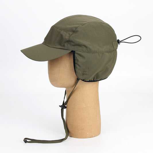 Water Repellent Warm With Velvet Baseball Earmuffs Hat