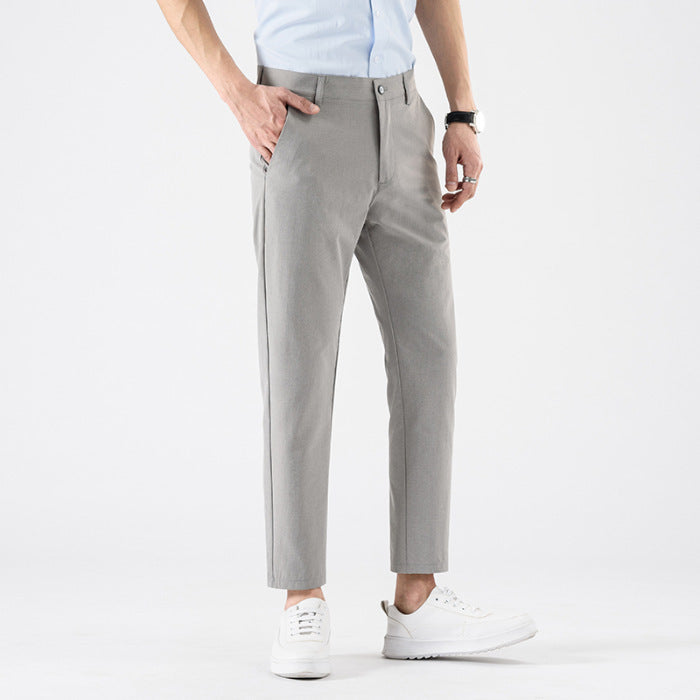 Casual Cropped Pants Herren Frühling und Herbst Slim Fit Skinny Business Herren Anzughose Korean Fashion