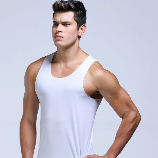 Workout Sleeveless Men's I-shaped Vest Ice Silk Light Bottoming Shirt