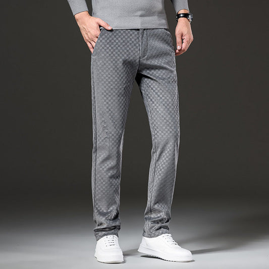 Freizeithose Herren Hohe Taille Locker Gerade Bedruckte Cordhose Für Junge Und Mittlere Altersgruppen